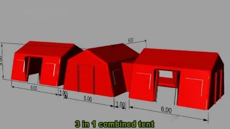 Tente mobile d'abri de quarantaine d'hôpital de sauvetage médical gonflable de secours d'urgence