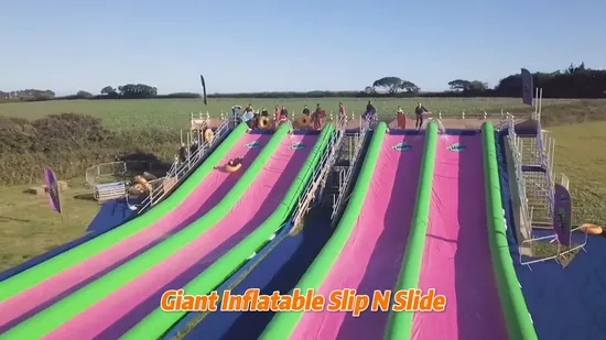 Glissade et toboggan gonflables de 100 pieds - Toboggan aquatique parfait pour les événements d'été