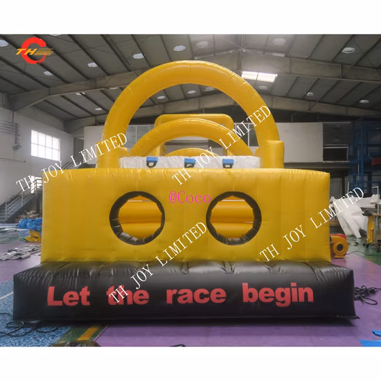 Parcours d'obstacles gonflables Wipeout, parcours d'obstacles gonflables géants commerciaux pour adultes avec toboggan rebondissant